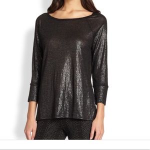 Joie “Cyndi” metallic linen top, xs